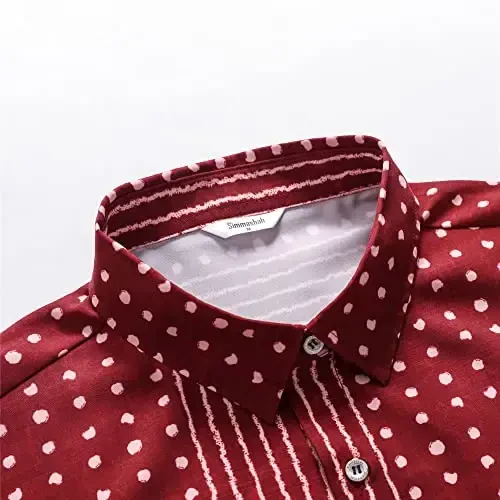 Simmashah Mens Hawaiian ko'ylagi, qisqa yengli tugmali plyaj kiyimi, unisex yozgi flamingolar kundalik aloha gulli ko'ylaklar - 4