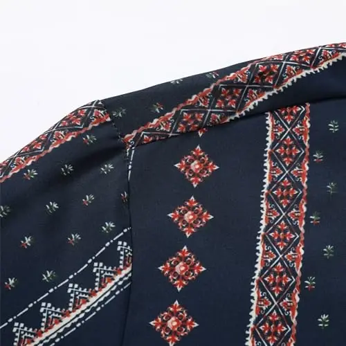 Simmashah Mens Hawaiian ko'ylagi, qisqa yengli tugmali plyaj kiyimlari, unisex yozgi flamingolar tasodifiy aloha gul ko'ylaklari - 4