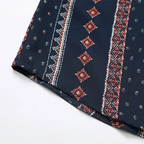 Simmashah Mens Hawaiian ko'ylagi, qisqa yengli tugmali plyaj kiyimlari, unisex yozgi flamingolar tasodifiy aloha gul ko'ylaklari - 6