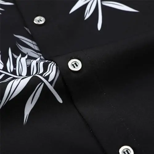 Simmashah Mens Hawaiian Shirt, Short Sleeves Button Down Beach Clothing, Unisex Summer Flamingos Casual Aloha Floral Shirts - 6