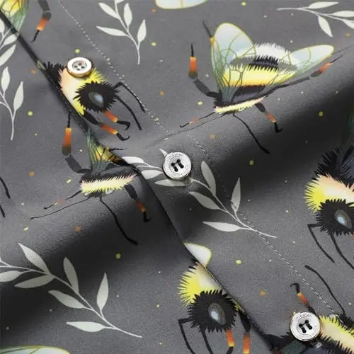 Simmashah Mens Hawaiian Shirt, Short Sleeves Button Down Beach Clothing, Unisex Summer Flamingos Casual Aloha Floral Shirts - 5