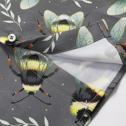 Simmashah Mens Hawaiian Shirt, Short Sleeves Button Down Beach Clothing, Unisex Summer Flamingos Casual Aloha Floral Shirts - 6