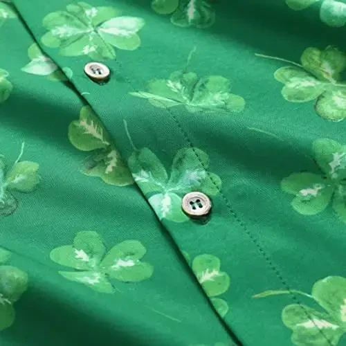 Simmashah Mens Hawaiian Shirt, Short Sleeves Button Down Beach Clothing, Unisex Summer Flamingos Casual Aloha Floral Shirts - 5