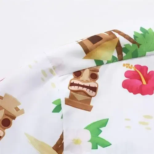 Simmashah Mens Hawaiian Shirt, Short Sleeves Button Down Beach Clothing, Unisex Summer Flamingos Casual Aloha Floral Shirts - 5