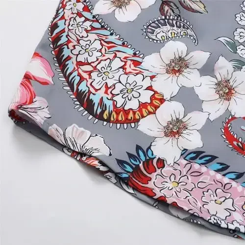 Simmashah Mens Hawaiian Shirt, Short Sleeves Button Down Beach Clothing, Unisex Summer Flamingos Casual Aloha Floral Shirts - 6