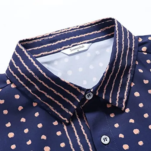 Simmashah Mens Hawaiian Shirt, Short Sleeves Button Down Beach Clothing, Unisex Summer Flamingos Casual Aloha Floral Shirts - 4