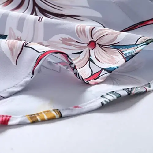 Simmashah Mens Hawaiian Shirt, Short Sleeves Button Down Beach Clothing, Unisex Summer Flamingos Casual Aloha Floral Shirts - 6