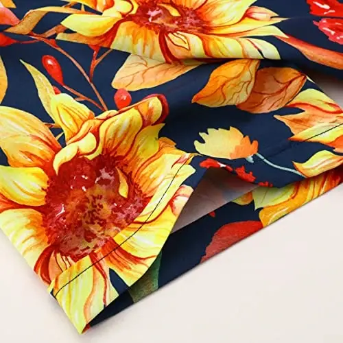 Simmashah Mens Hawaiian Shirt, Short Sleeves Button Down Beach Clothing, Unisex Summer Flamingos Casual Aloha Floral Shirts - 6