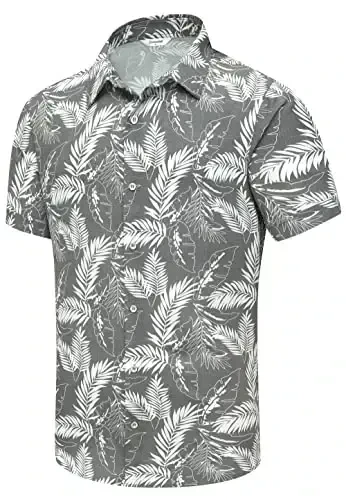 Simmashah Mens Hawaiian Shirt, Short Sleeves Button Down Beach Clothing, Unisex Summer Flamingos Casual Aloha Floral Shirts - 1