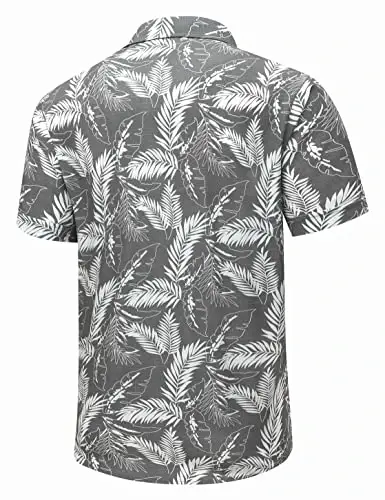 Simmashah Mens Hawaiian Shirt, Short Sleeves Button Down Beach Clothing, Unisex Summer Flamingos Casual Aloha Floral Shirts - 3