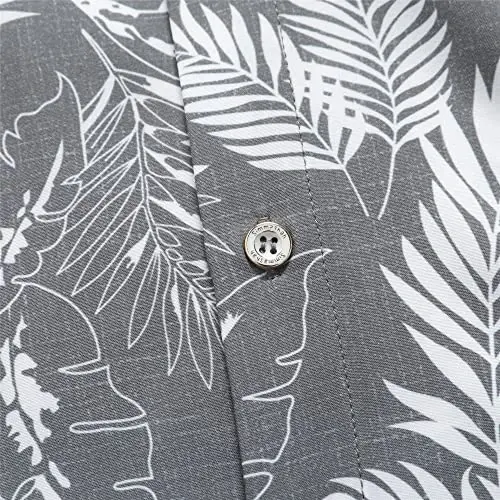 Simmashah Mens Hawaiian Shirt, Short Sleeves Button Down Beach Clothing, Unisex Summer Flamingos Casual Aloha Floral Shirts - 5