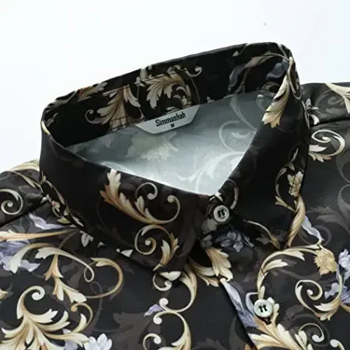 Simmashah Mens Hawaiian Shirt, Short Sleeves Button Down Beach Clothing, Unisex Summer Flamingos Casual Aloha Floral Shirts - 4