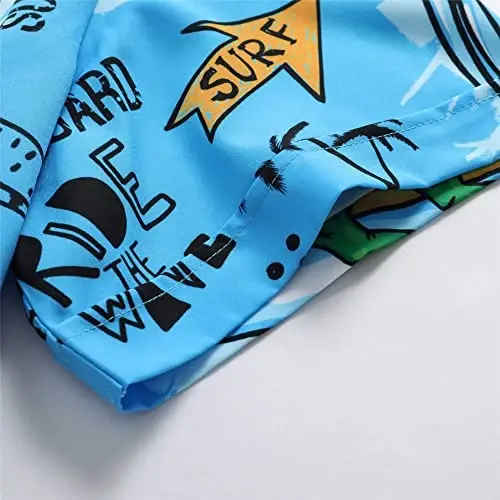 Simmashah Mens Hawaiian Shirt, Short Sleeves Button Down Beach Clothing, Unisex Summer Flamingos Casual Aloha Floral Shirts - 6