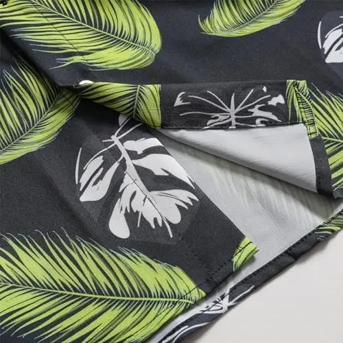 Simmashah Mens Hawaiian Shirt, Short Sleeves Button Down Beach Clothing, Unisex Summer Flamingos Casual Aloha Floral Shirts - 5