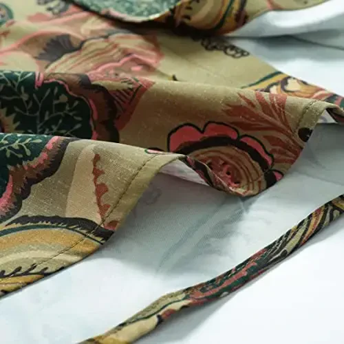 Simmashah Mens Hawaiian Shirt, Short Sleeves Button Down Beach Clothing, Unisex Summer Flamingos Casual Aloha Floral Shirts - 5