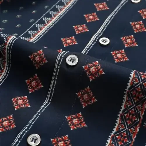 Simmashah Mens Hawaiian Shirt, Short Sleeves Button Down Beach Clothing, Unisex Summer Flamingos Casual Aloha Floral Shirts - 5