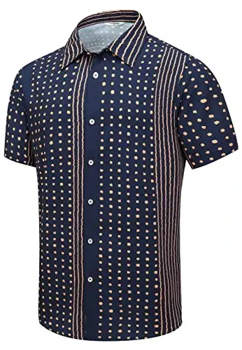 Simmashah Mens Hawaiian Shirt, Short Sleeves Button Down Beach Clothing, Unisex Summer Flamingos Casual Aloha Floral Shirts 