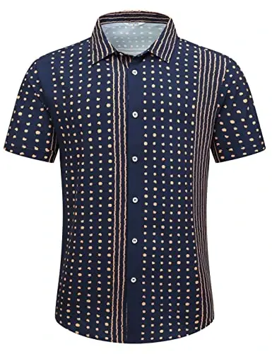 Simmashah Mens Hawaiian Shirt, Short Sleeves Button Down Beach Clothing, Unisex Summer Flamingos Casual Aloha Floral Shirts - 3