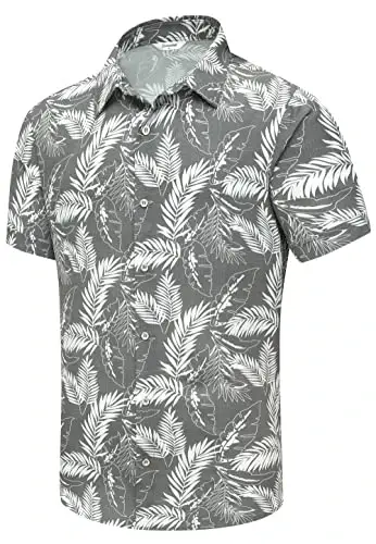 Simmashah Mens Hawaiian Shirt, Short Sleeves Button Down Beach Clothing, Unisex Summer Flamingos Casual Aloha Floral Shirts 