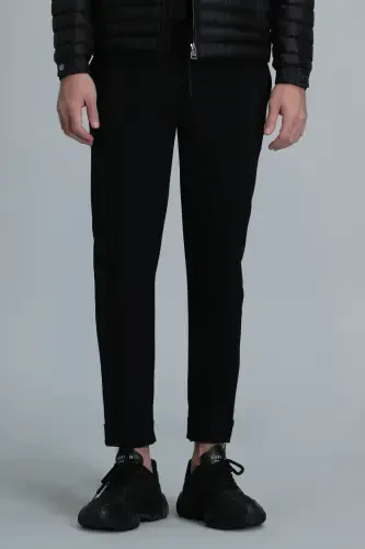 Simon Smart Erkaklar uchun Chino Shim Slim Fit Qora - LUFIAN (1)