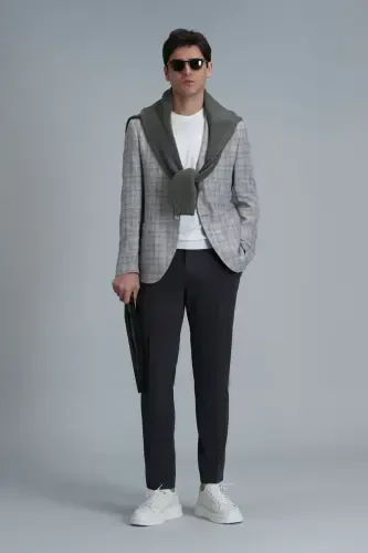 Simon Smart Erkaklar uchun Chino Shimlar Slim Fit Yashil - LUFIAN (1)