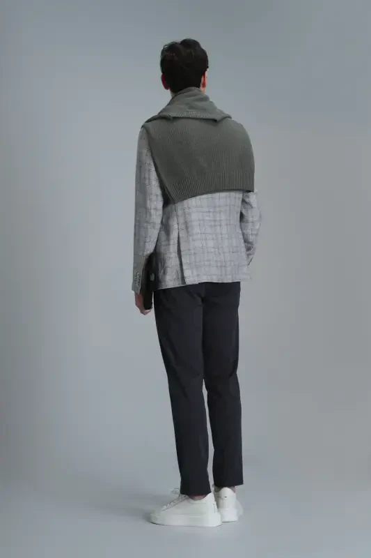 Simon Smart Erkaklar uchun Chino Shimlar Slim Fit Yashil - 6