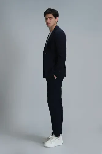 Simon Smart Erkaklar uchun Chino Shimlari Slim Fit Ko'k - 5