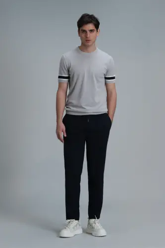 Simon Smart Erkaklar uchun Chino Shimlari Slim Fit Ko'k - 3