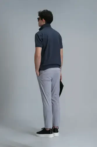 Simon Smart Erkaklar uchun Chino Shimlari Slim Fit Kulrang - 6