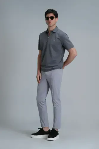Simon Smart Men's Chino Pants Slim Fit Gray - 4