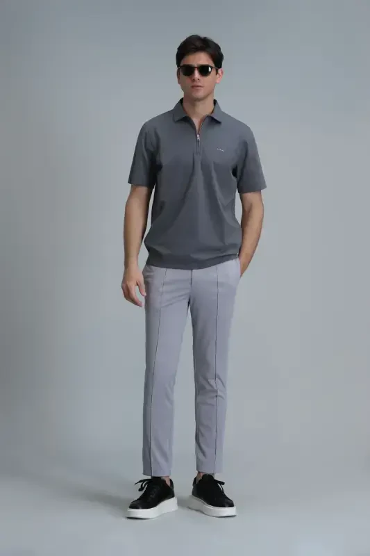 Simon Smart Men's Chino Pants Slim Fit Gray - 5