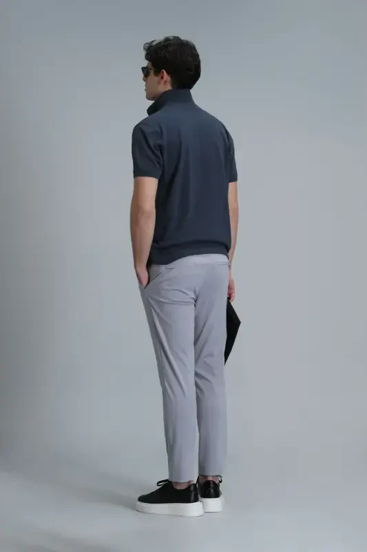 Simon Smart Men's Chino Pants Slim Fit Gray - 6