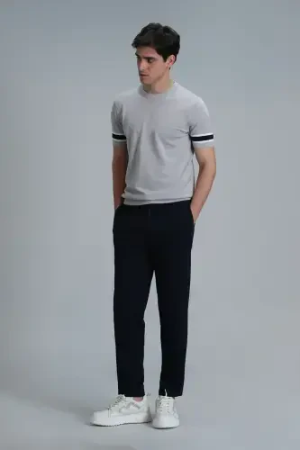 Simon Smart Men's Chino Pants Slim Fit Navy Blue - 4