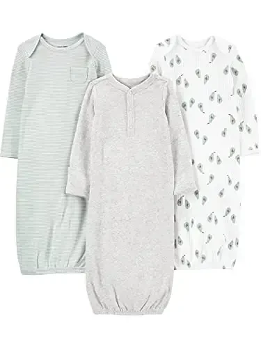 Simple Joys by Carter's Baby 3-Pack Neutral Cotton Sleeper Gown 