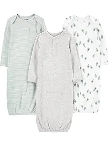 Simple Joys by Carter's Baby 3-Pack Neutral Cotton Sleeper Gown - 1