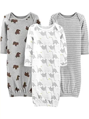 Simple Joys by Carter's Baby 3-Pack Neutral Cotton Sleeper Gown - Modazone