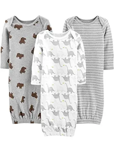 Simple Joys by Carter's unisex-baby 3-pack Neutral Cotton Sleeper Gown - Modazone