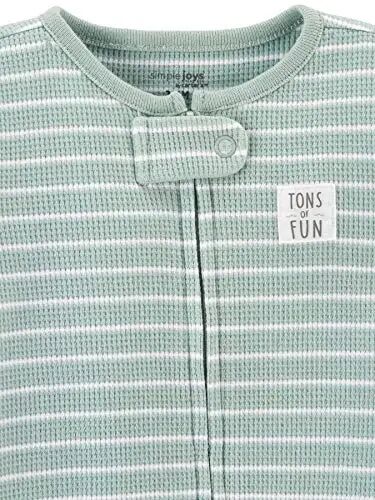 Simple Joys by Carter's Baby Boys' 2-way Zip Thermal Footed Sleep and Play, Pack of 2 - Simple (1)