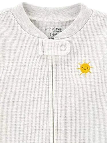 Simple Joys by Carter's Baby Boys' 2-way Zip Thermal Footed Sleep and Play, Pack of 2 - Simple (1)