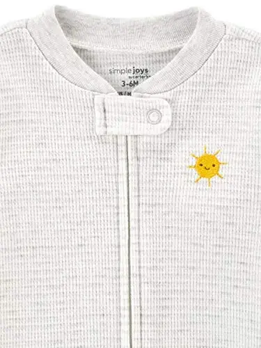 Simple Joys by Carter's Baby Boys' 2-way Zip Thermal Footed Sleep and Play, Pack of 2 - Simple (1)