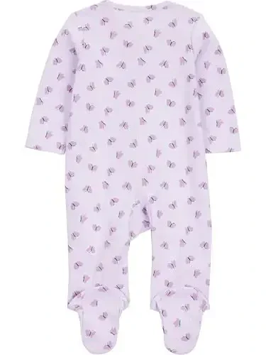 Simple Joys by Carter's Baby Girls' Cotton Footed Sleep and Play, Pack of 2 - 2