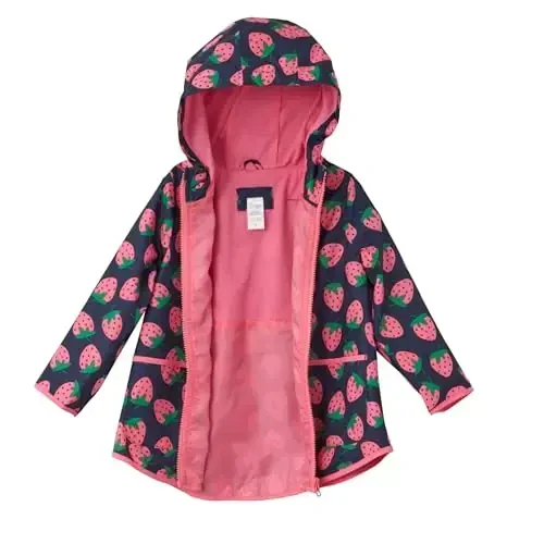 Simple Joys by Carter's Baby Girls Rain Jacket Raincoat Water-Resistant Hooded Rain Slicker for 2T-8 years - 3