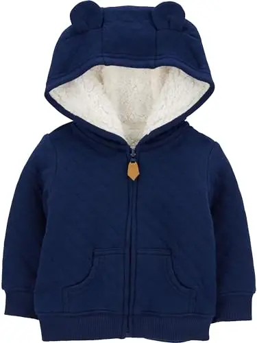 Simple Joys by Carter's Baby Hooded Sweater Jacket with Sherpa Lining - Carter's Simple Joys - Private Label