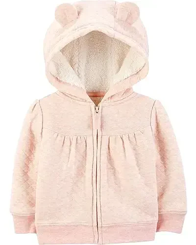 Simple Joys by Carter's Baby Hooded Sweater Jacket with Sherpa Lining - 1