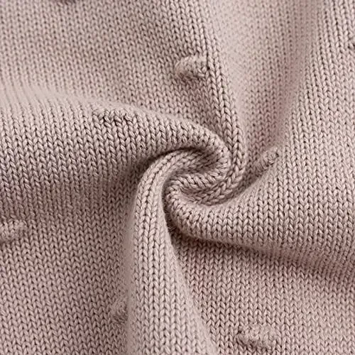 Simplee kids Baby Girl Thin Sweater Solid White Pink Cardigans for Toddler 0-3Years - 6