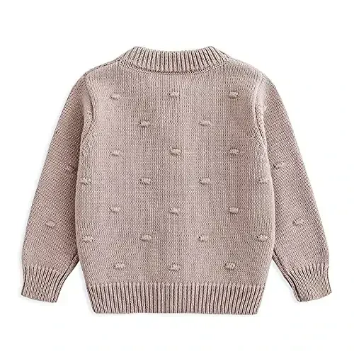 Simplee kids Baby Girl Thin Sweater Solid White Pink Cardigans for Toddler 0-3Years - SIMPLEE KIDS (1)