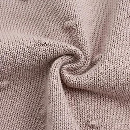 Simplee kids Baby Girl Thin Sweater Solid White Pink Cardigans for Toddler 0-3Years - 6