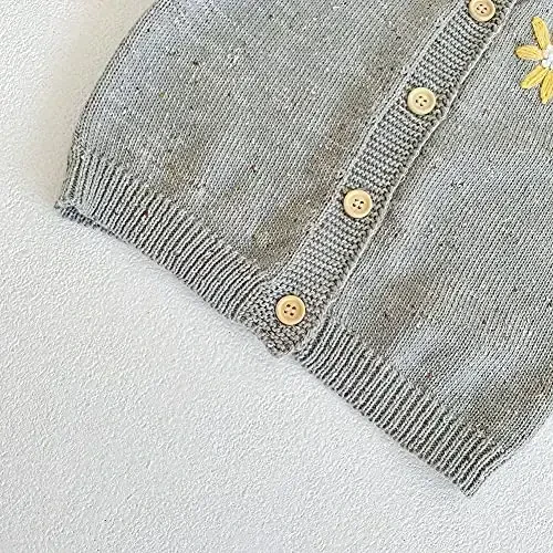 Simplee kids Baby Girl Thin Sweater Solid White Pink Cardigans for Toddler 0-3Years - 6