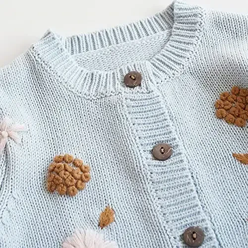 Simplee kids Baby Girl Thin Sweater Solid White Pink Cardigans for Toddler 0-3Years - 3