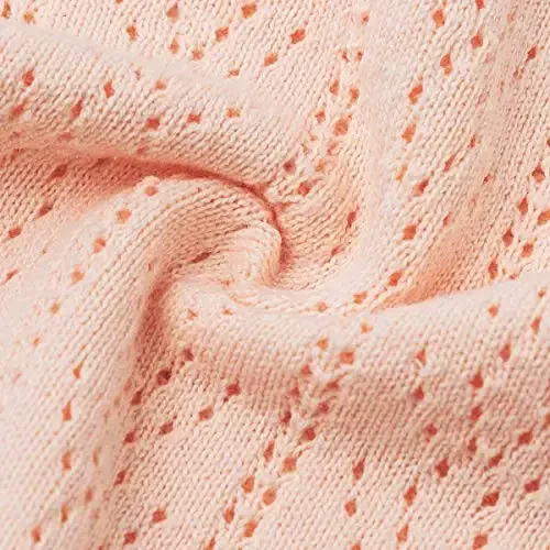 Simplee kids Baby Girl Thin Sweater Solid White Pink Cardigans for Toddler 0-3Years - 7